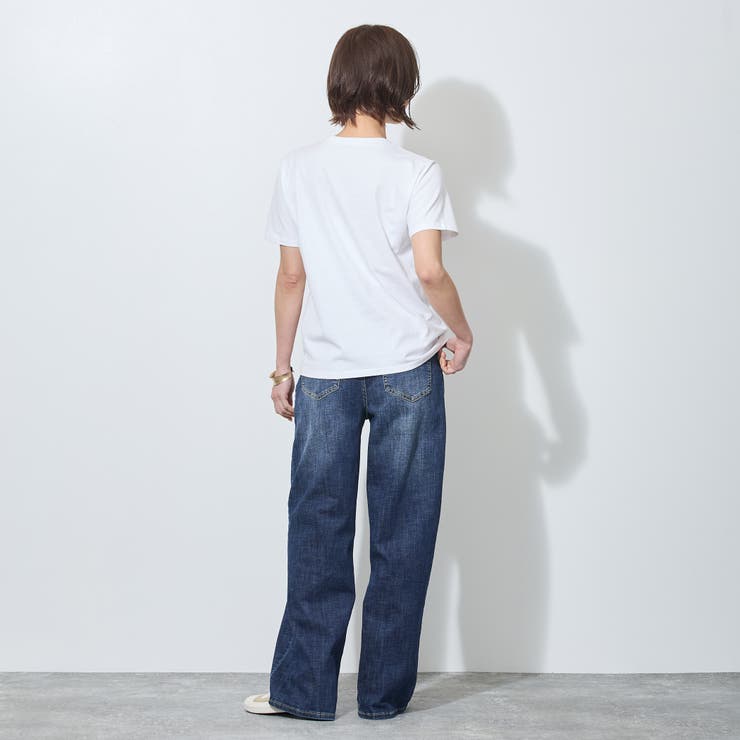 【WALDO】センタープレス入り2タックデニムワイドパンツ | NICOLE | 詳細画像4 