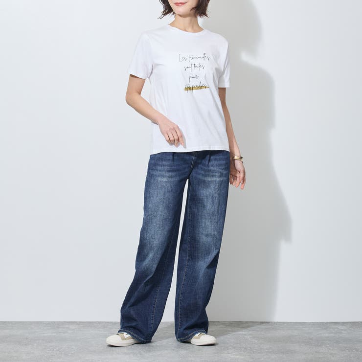 【WALDO】センタープレス入り2タックデニムワイドパンツ | NICOLE | 詳細画像5 