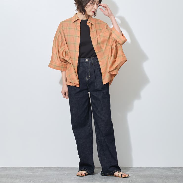 【WALDO】センタープレス入り2タックデニムワイドパンツ | NICOLE | 詳細画像9 