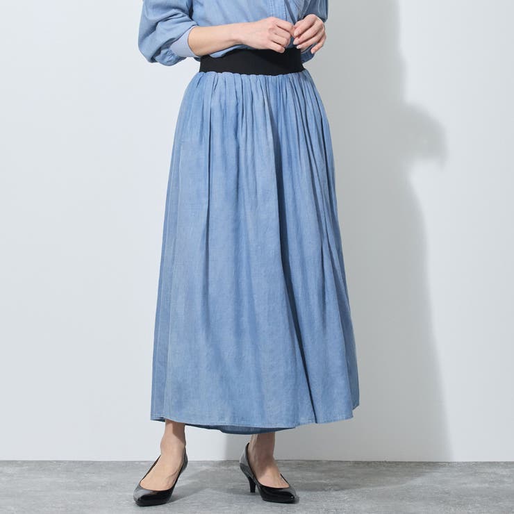 【WALDO】ウエストゴム2.5オンスデニムフレアパンツ | NICOLE | 詳細画像1 