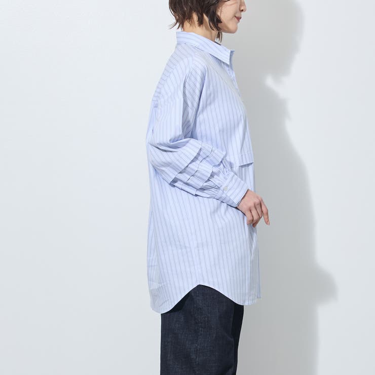 【WALDO】タック入りストライプチュニックシャツ | NICOLE | 詳細画像8 