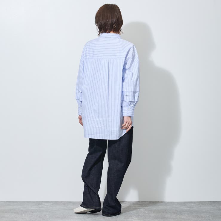 【WALDO】タック入りストライプチュニックシャツ | NICOLE | 詳細画像9 