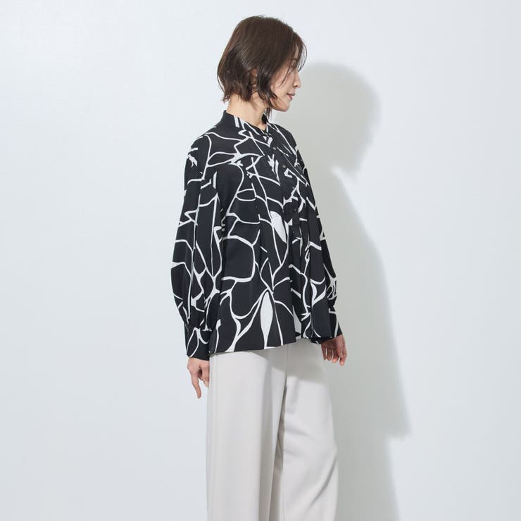 【WALDO】前付き合わせタック入りバンドカラーブラウス | NICOLE | 詳細画像12 