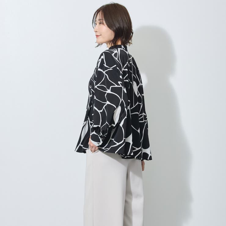 【WALDO】前付き合わせタック入りバンドカラーブラウス | NICOLE | 詳細画像13 