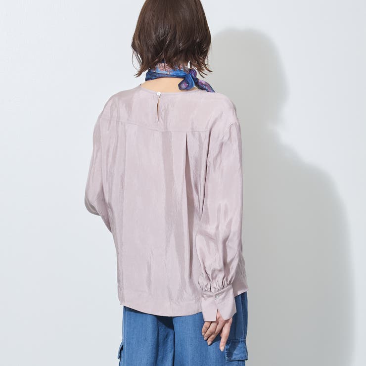 【WALDO】裾ドロスト入りノーカラーブラウス | NICOLE | 詳細画像10 