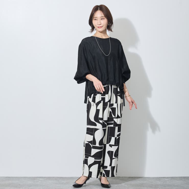 【WALDO】裾ドロスト入りノーカラーブラウス | NICOLE | 詳細画像12 