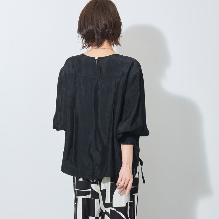 【WALDO】裾ドロスト入りノーカラーブラウス | NICOLE | 詳細画像14 