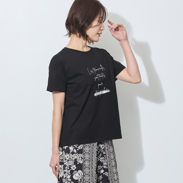 ラメ入りロゴプリント半袖Tシャツ | NICOLE | 詳細画像13 