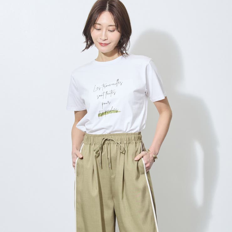ラメ入りロゴプリント半袖Tシャツ | NICOLE | 詳細画像6 
