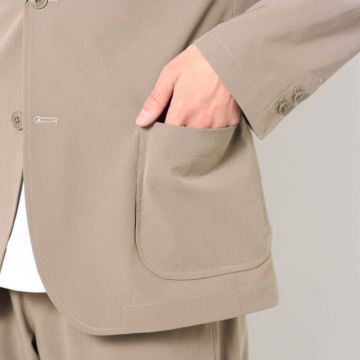 ナイロンリップストレッチテーラードジャケット | NICOLE | 詳細画像9 