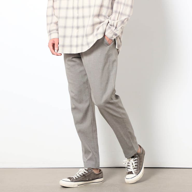 リネンライクポリエステルテーパードパンツ | NICOLE | 詳細画像1 