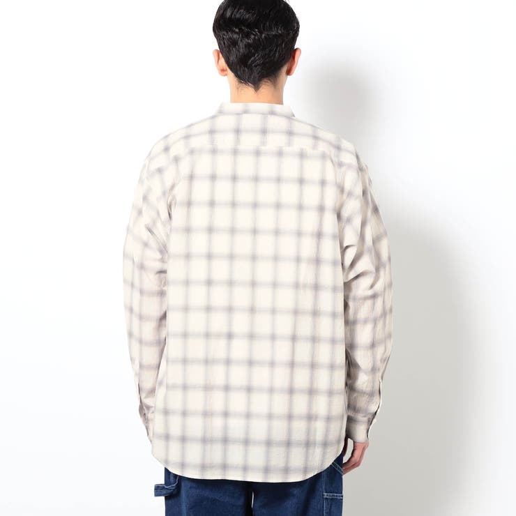 BROOKLYN OVERALL テクスチャーチェック バンドカラーシャツ | NICOLE | 詳細画像3 