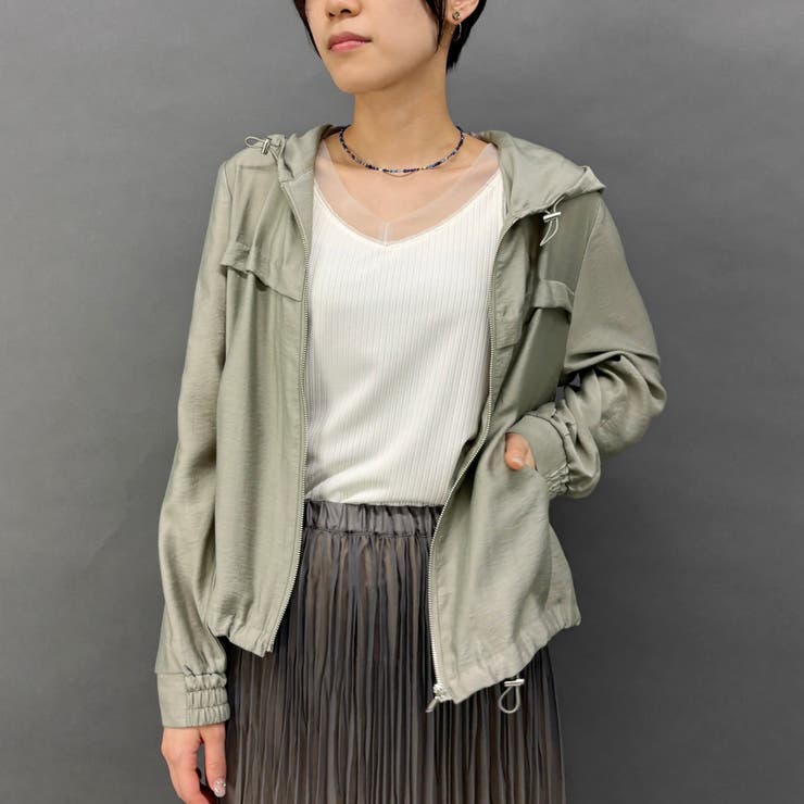 46カーキ | シアーパーカー | NICOLE
