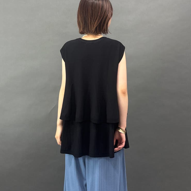 接触冷感 大人かわいいティアードフレンチトップス | NICOLE | 詳細画像12 