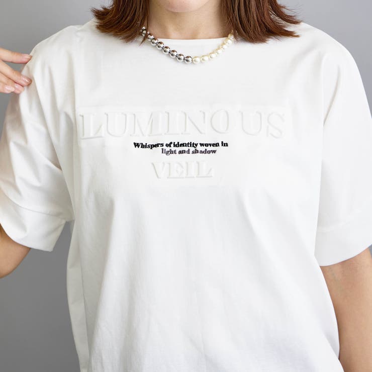 エンボスデザインTシャツ | NICOLE | 詳細画像13 