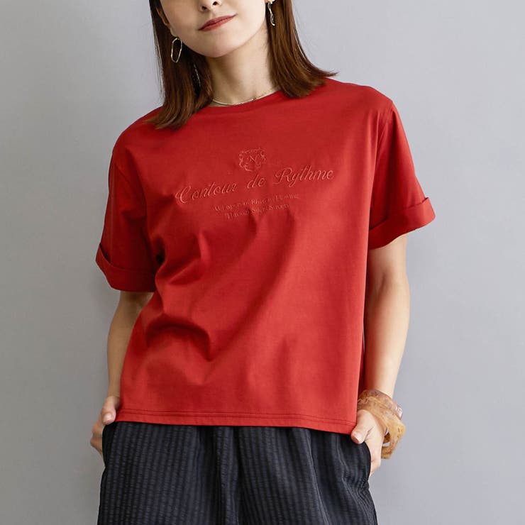 01レッド | 刺繍デザインＴシャツ | NICOLE