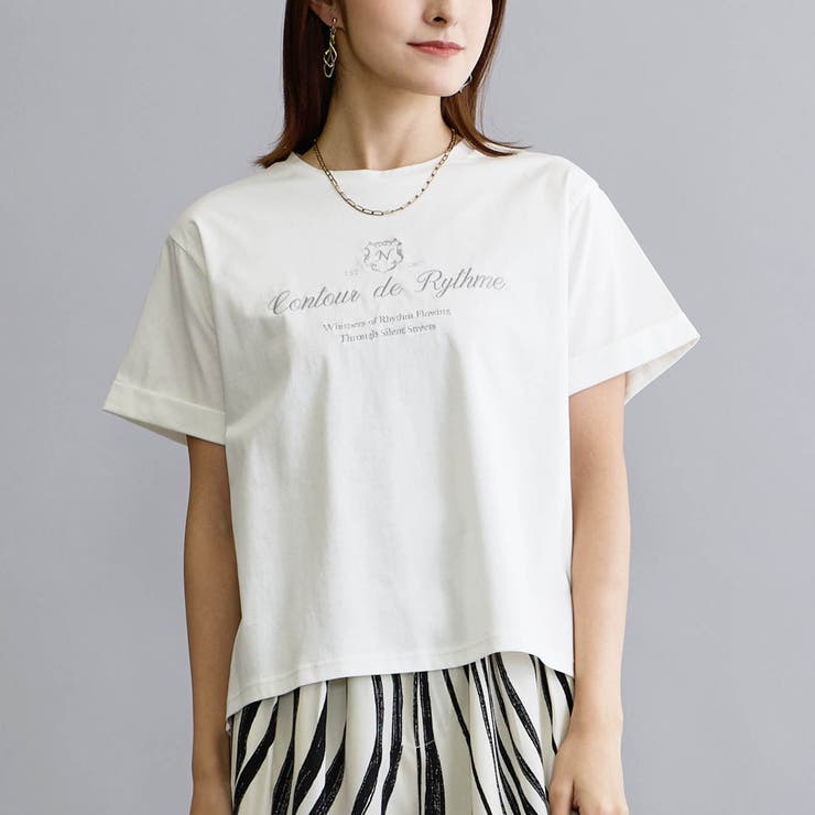 28オフホワイト | 刺繍デザインＴシャツ | NICOLE