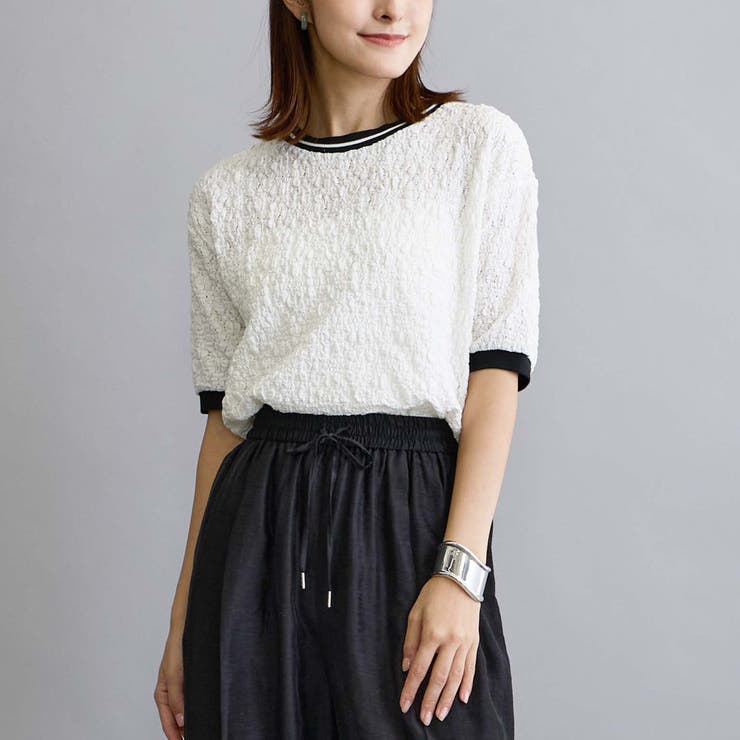 28オフホワイト | レースTシャツ | NICOLE