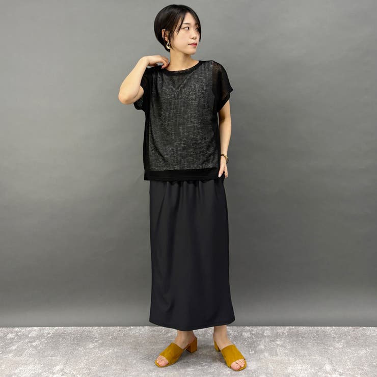 透け感のあるシアートップス×タンクセット | NICOLE | 詳細画像14 