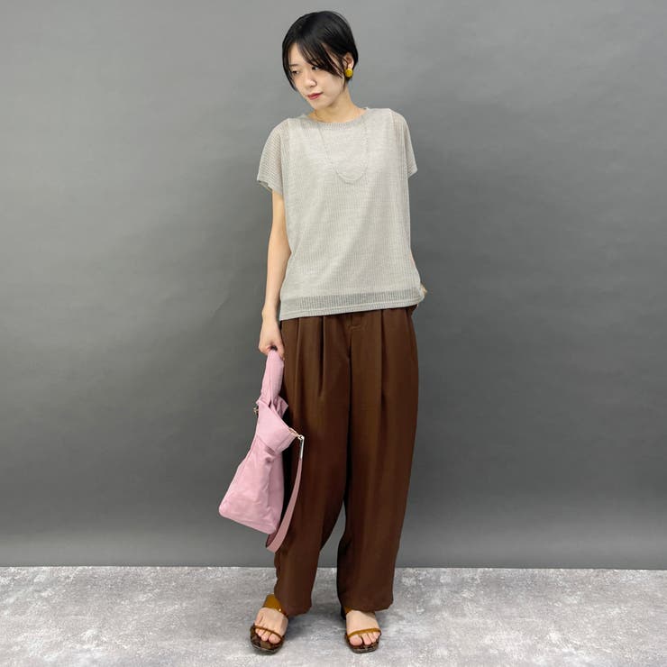 透け感のあるシアートップス×タンクセット | NICOLE | 詳細画像2 