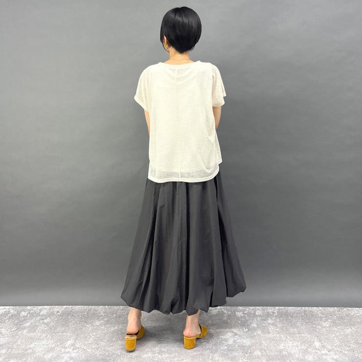 透け感のあるシアートップス×タンクセット | NICOLE | 詳細画像7 
