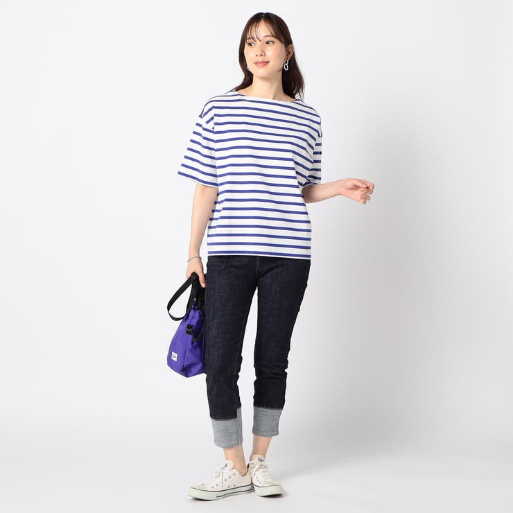 日本製デラヴェ天竺 半袖Ｔシャツ ボーダー/シーズンカラー | NICOLE | 詳細画像3 