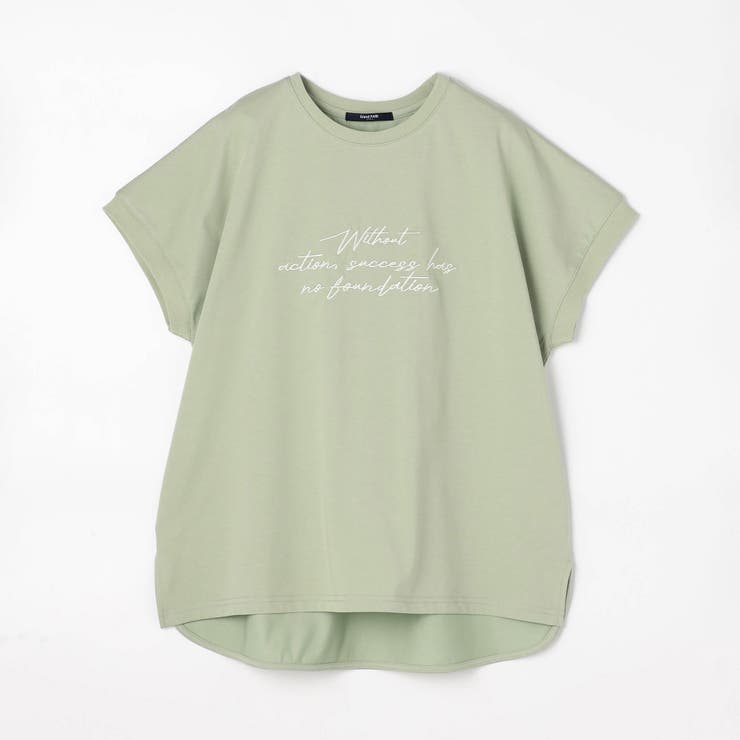 41ライトグリーン | 接触冷感・吸水速乾 刺繍ロゴTシャツ | NICOLE