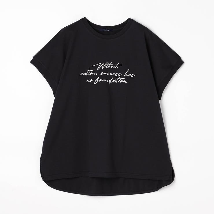 49ブラック | 接触冷感・吸水速乾 刺繍ロゴTシャツ | NICOLE