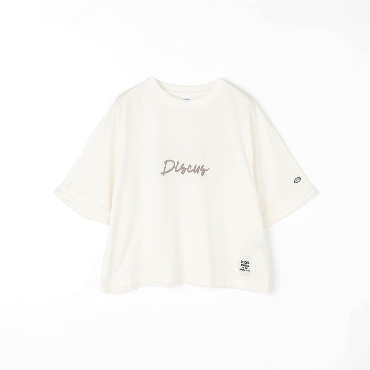 09ホワイト | 【DISCUS 別注】袖ロールアップバックプリントTシャツ | NICOLE