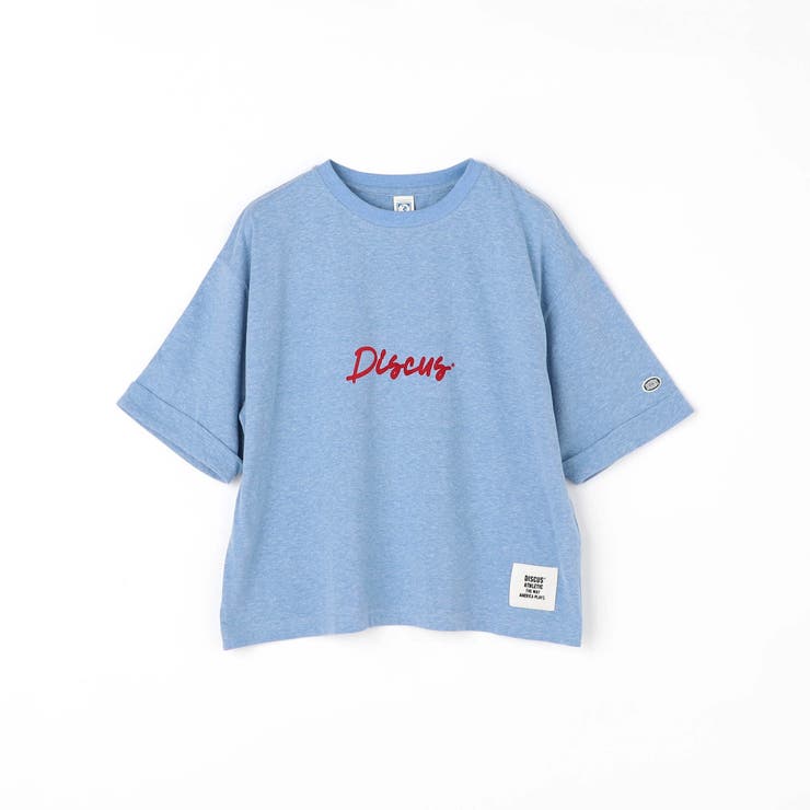 60ブルー | 【DISCUS 別注】袖ロールアップバックプリントTシャツ | NICOLE