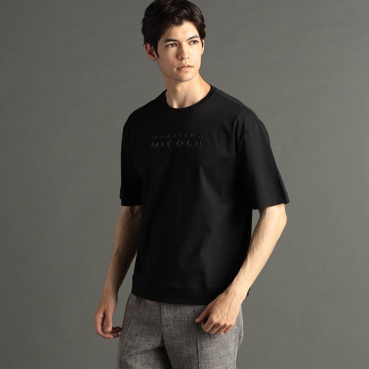 49ブラック | ロゴプリントTシャツ | NICOLE