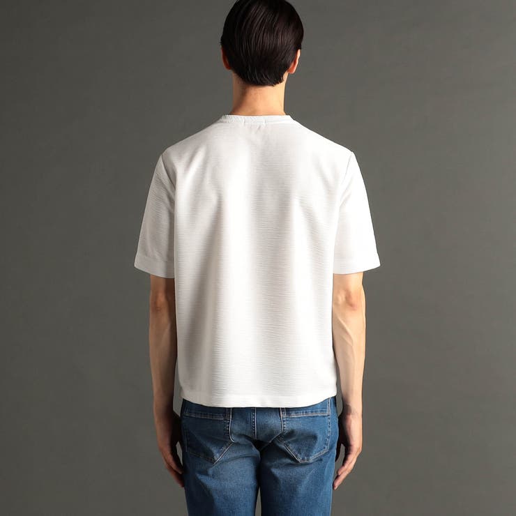 ウエーブタックジャカード VネックTシャツ | NICOLE | 詳細画像5 
