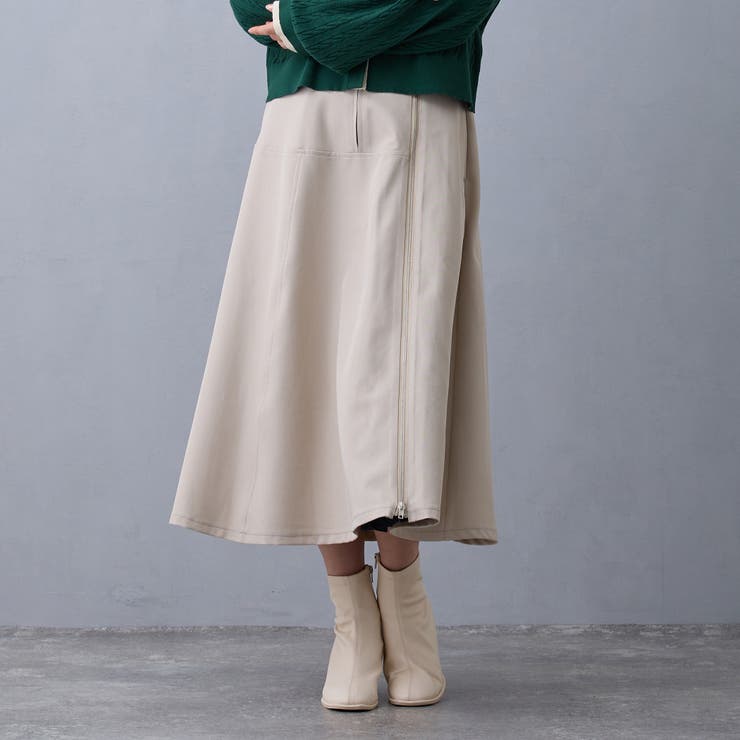 18ベージュ | スリットプリーツフレアスカート | NICOLE