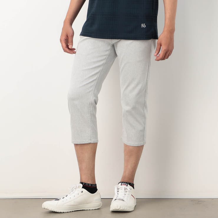 09ホワイト | 【NICOLE SPORTS】シャンブレークロップドパンツ | NICOLE