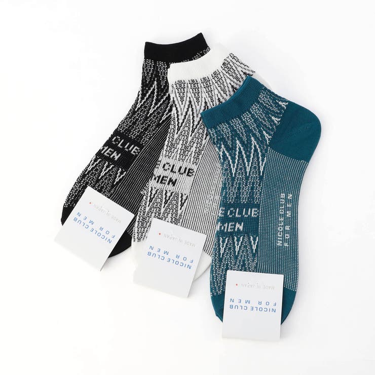 シェブロン×ロゴ ショートソックス(日本製) | NICOLE | 詳細画像4 