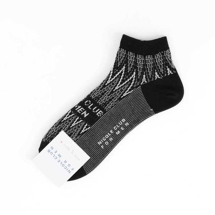 49ブラック | シェブロン×ロゴ ショートソックス(日本製) | NICOLE