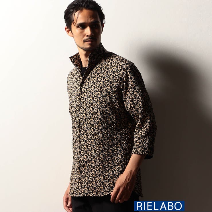 【RIELABO】アラカルトワッシャープリント7分袖シャツ | NICOLE | 詳細画像1 