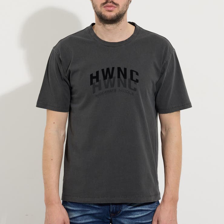 ピグメント加工ロゴプリント半袖Tシャツ | NICOLE | 詳細画像6 