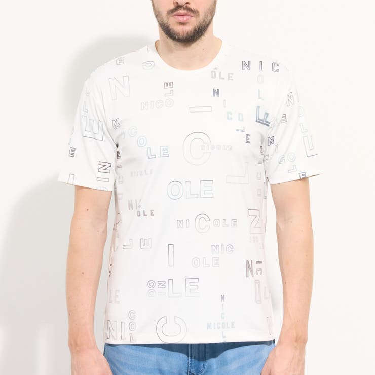 【WEB限定】総柄ロゴプリント半袖Tシャツ | NICOLE | 詳細画像7 