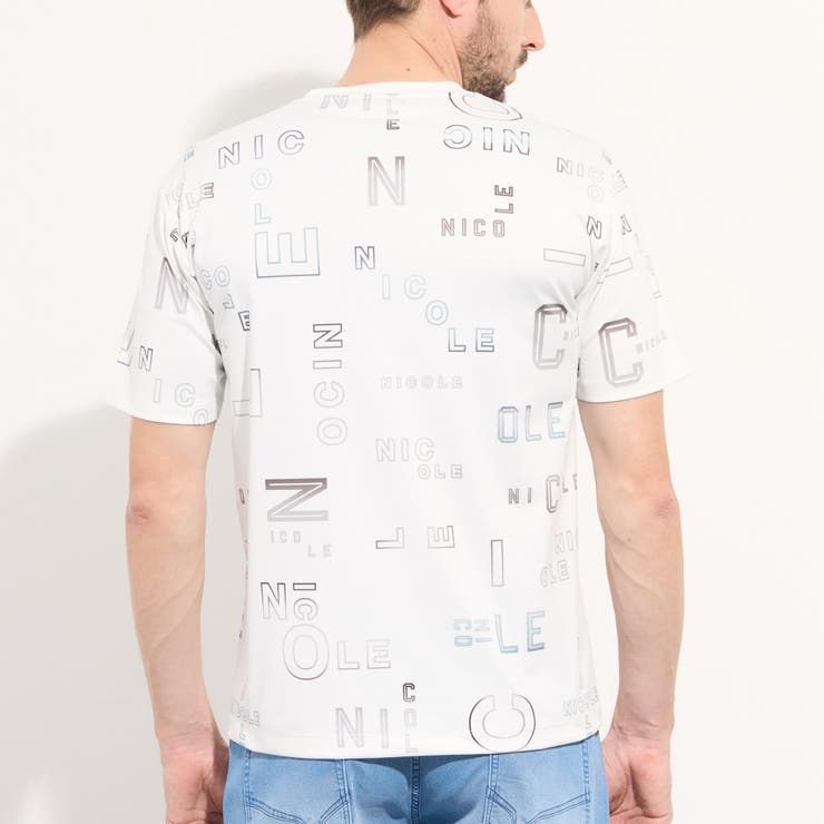 【WEB限定】総柄ロゴプリント半袖Tシャツ | NICOLE | 詳細画像9 
