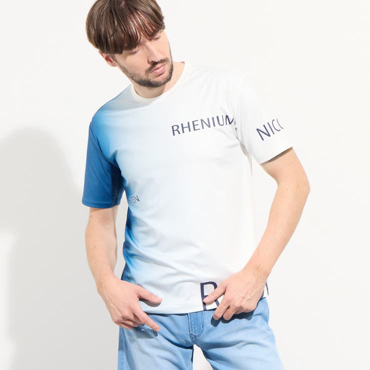 【WEB限定】グラデーション・ロゴプリント半袖Tシャツ | NICOLE | 詳細画像4 