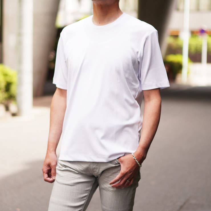 09ホワイト | ランダムテレコTシャツ | NICOLE