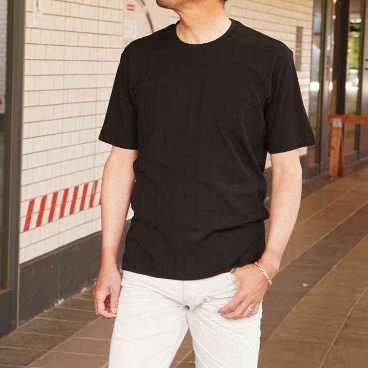 49ブラック | ランダムテレコTシャツ | NICOLE