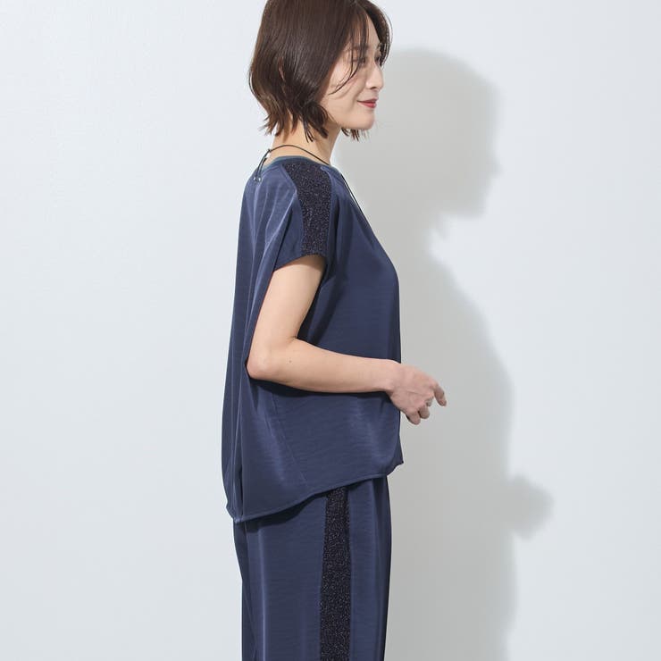 ラメ切替え入りフレンチスリーブプルオーバー | NICOLE | 詳細画像11 