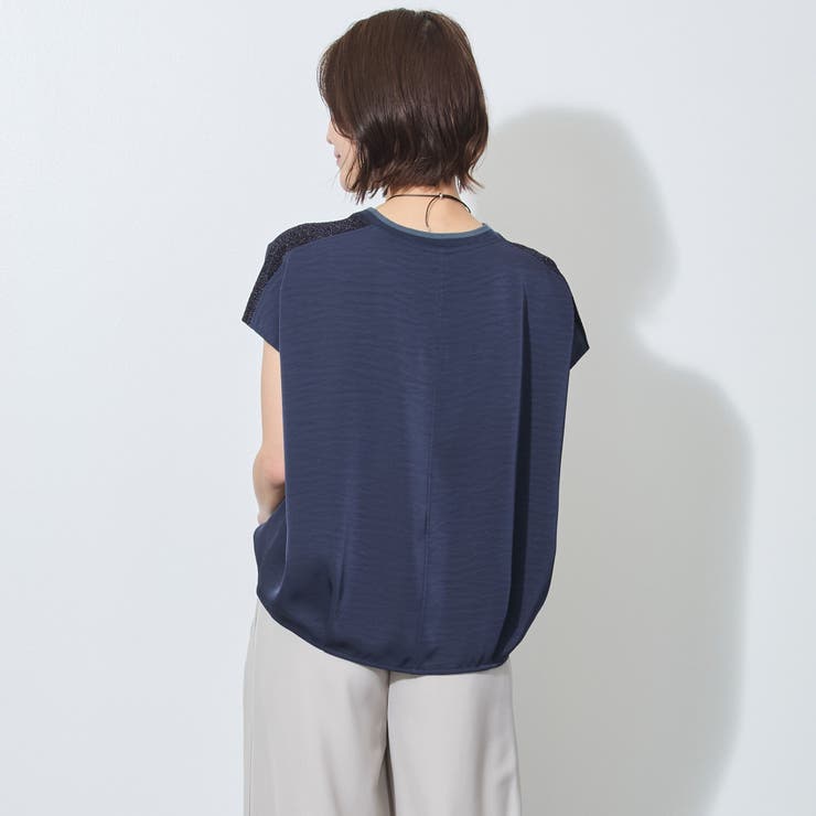 ラメ切替え入りフレンチスリーブプルオーバー | NICOLE | 詳細画像14 