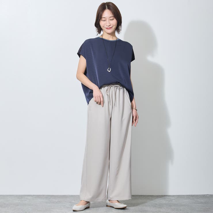 ラメ切替え入りフレンチスリーブプルオーバー | NICOLE | 詳細画像15 