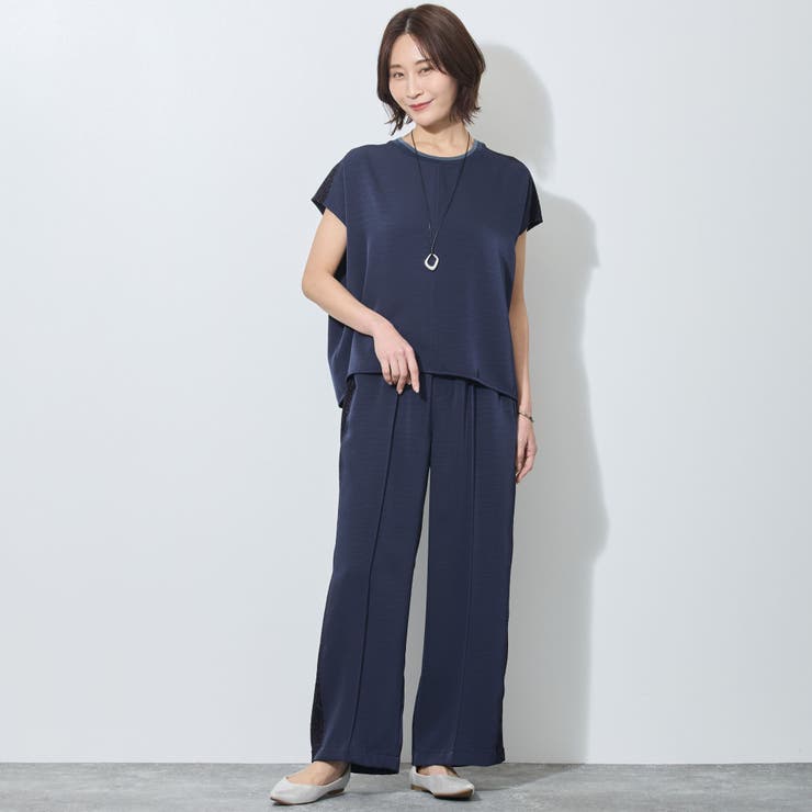 ラメ切替え入りフレンチスリーブプルオーバー | NICOLE | 詳細画像9 