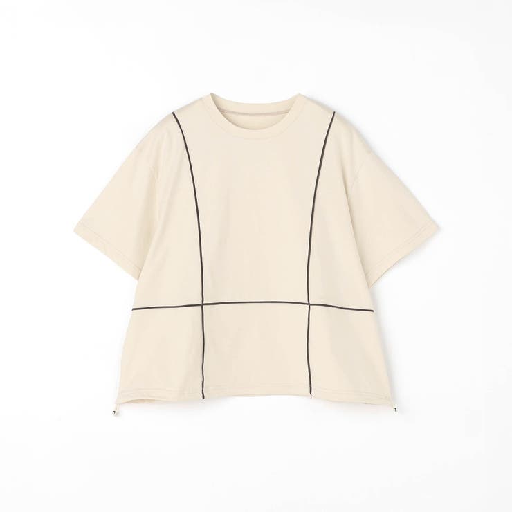 配色パイピング切替え半袖Tシャツ | NICOLE | 詳細画像17 