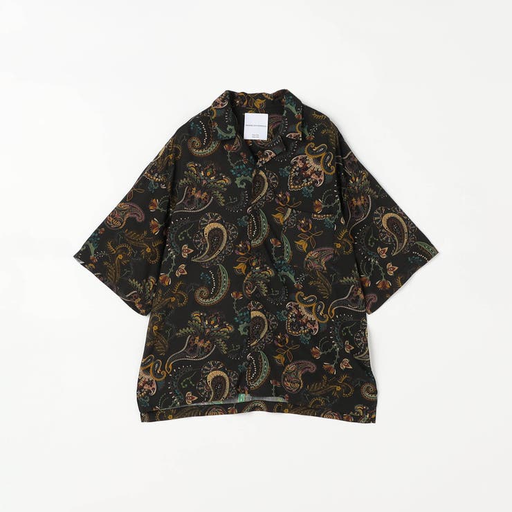 93その他4 | BROOKLYN OVERALL プリントレーヨン オープンカラーシャツ | NICOLE