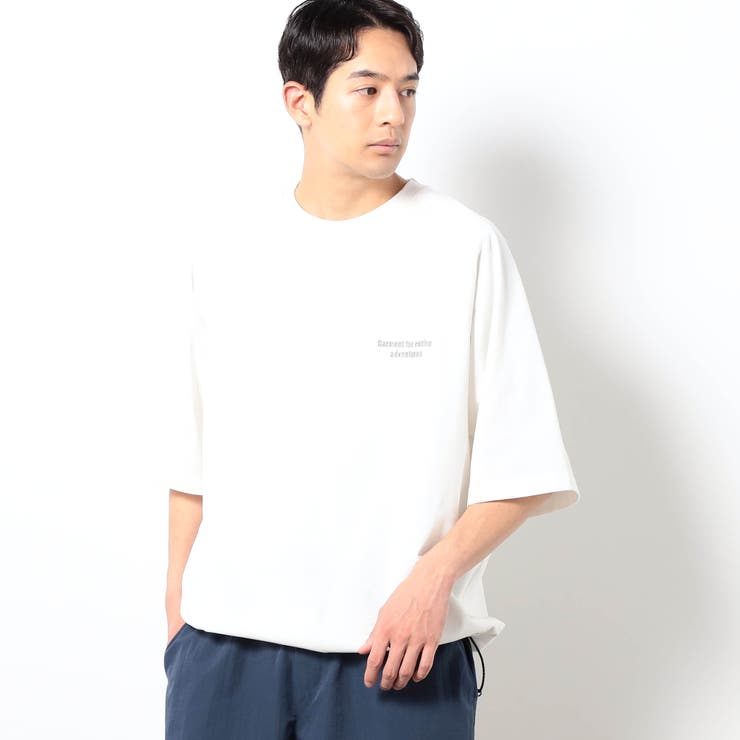 09ホワイト | 【NANGA別注】バックプリントドローコードTシャツ | NICOLE